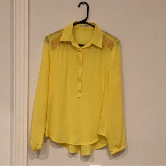 Yellow high Low top - Picture 1 of 3